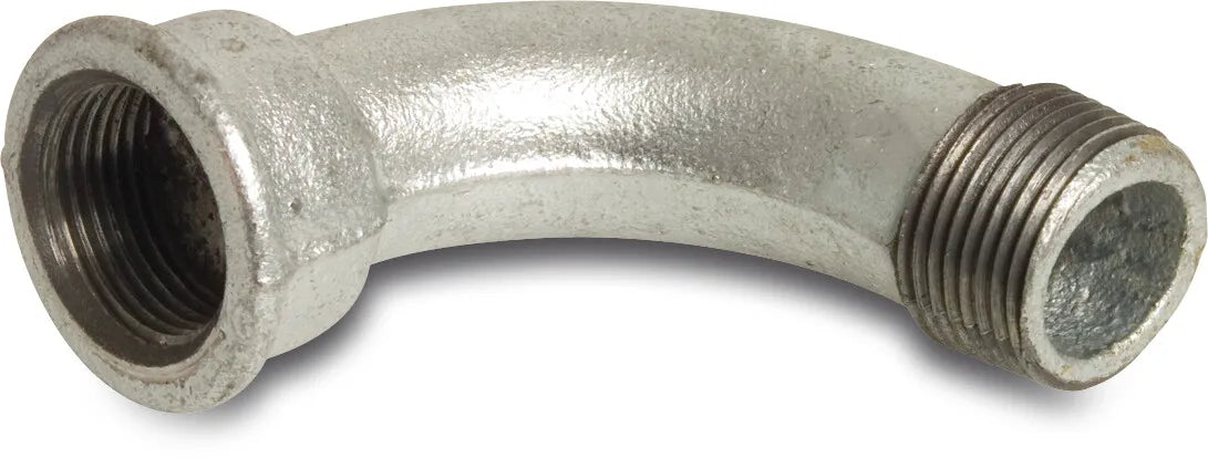 Profec Bend 90° Galvanised Cast Iron 2 1/2" Female Thread x Male Thread 25Bar | Profec | UK Supplier | Roladex
