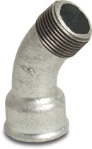 Profec Bend 45° Galvanised Cast Iron 3/8" Female Thread x Male Thread 25Bar | Profec | UK Supplier | Roladex