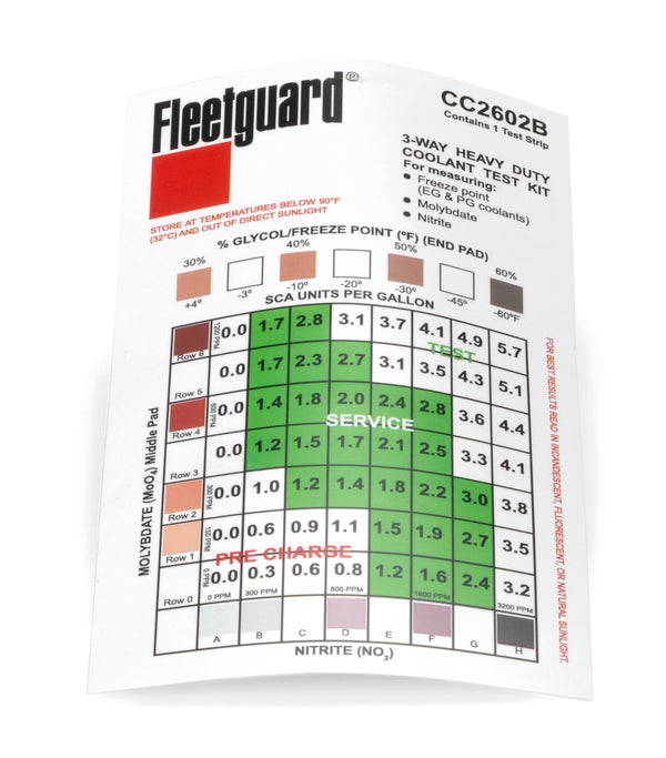 Fleetguard Coolant Test Strips CC2602B
