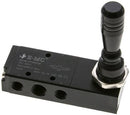 H 532-08 CS EMC   5/3-way hand lever valve, g 1/4", center position closed, spring return