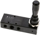 H 532-08 E EMC   5/3-way hand lever valve, g 1/4", center position vented, detend