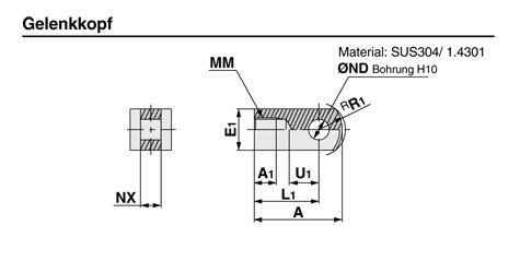 SMC I-G03SUS SMC Rod End