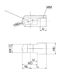 SMC I-MU02 SMC Rod End