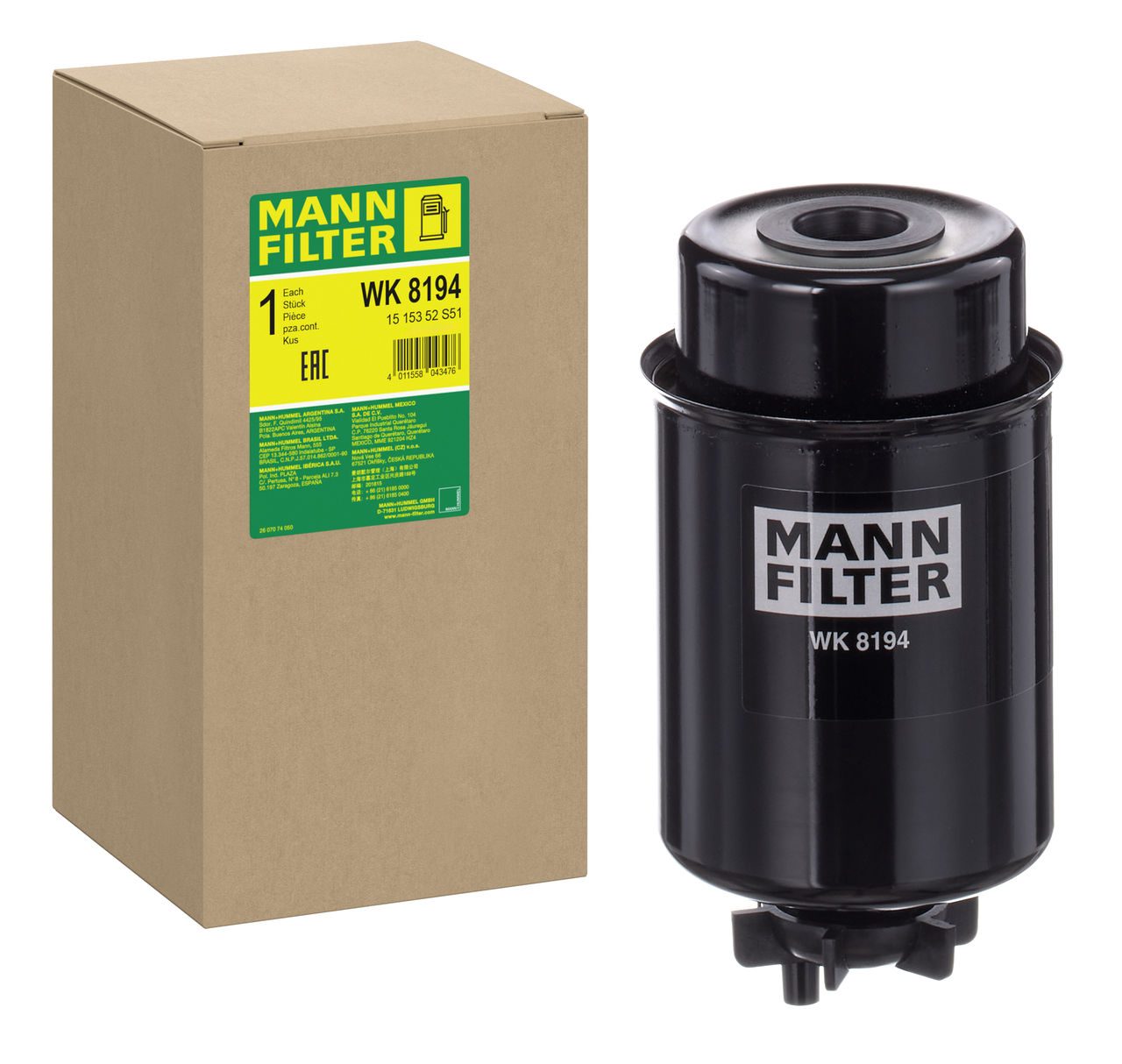 Mann Fuel Filter WK 8194
