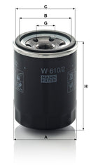 Mann Oil Filter W 610/2