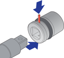 Impact socket 1", long type, 6 point, 30