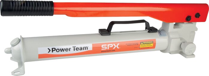 Hydraulic hand pump, 42.6/2.6 cm³/stroke, dual-stage (time-saving)