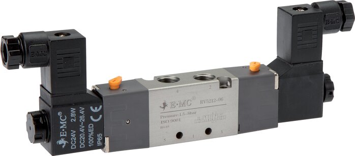 RV 5212-06-24V= EMC   5/2-way solenoid valve, g 1/8", pulse valve, 24 v dc