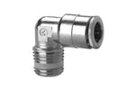 Image of S6500 5-1/4 - Push in fitting fixed male elbow 5mm tube 1/4 thread (Pack of 5) - Camozzi | Roladex UK