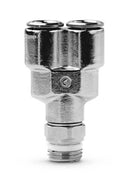 Image of 6451 4-M5 - Push in fitting fixed Y connector 4mm tube M5 thread (Pack of 5) - Camozzi | Roladex UK