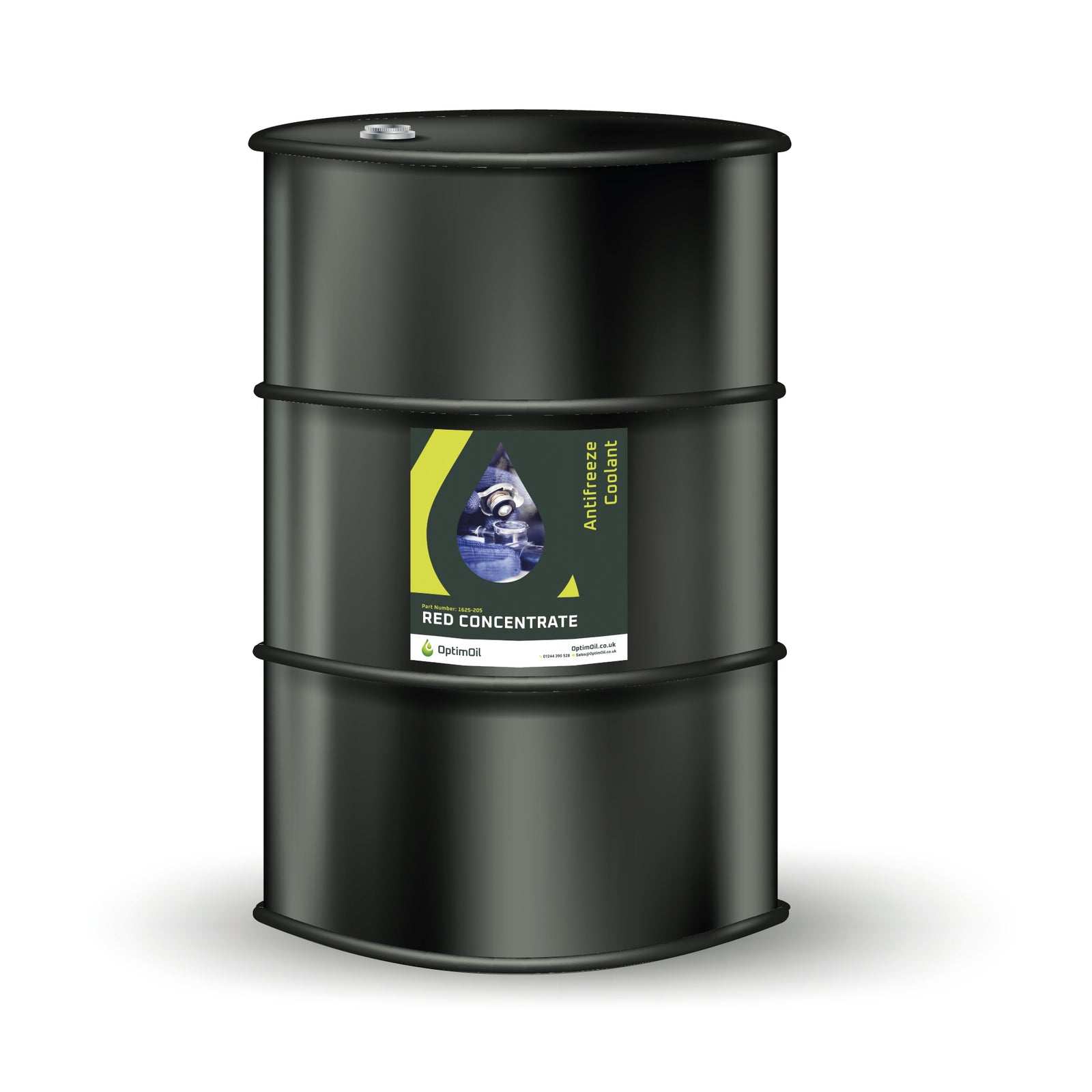 Optimoil | Antifreeze Coolant Red Concentrate Longlife Meg | 1625-205 | 205 Litres Barrel x 4 Barrels