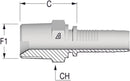 1/8" BSPT Taper Male x 1/4 Hose