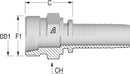 M26 -1.5L x 18mm Metric Male x 1/2 Hose