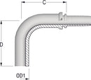 15mm Metric 90deg Standpipe x 1/2 Hose