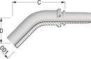 6mm Metric 45deg Standpipe x 1/4 Hose