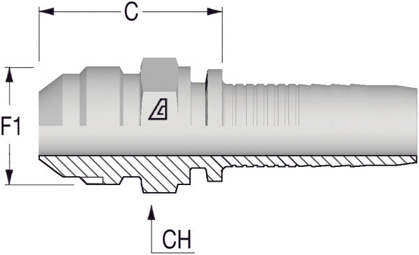 7/16" -20 JIC Male x 1/4 Hose