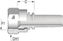 7/16" -20 JIC Straight Female x 1/4 Hose