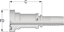 Flange S6 41.3  3/4" Hose 6000PSI