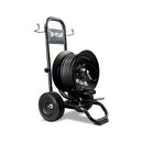 V-TUF INDUSTRIAL TROLLEY MANUAL WIND HOSE REEL - 50M HEAVY DUTY HIGH PRESSURE HOSE - MSQ FITTINGS